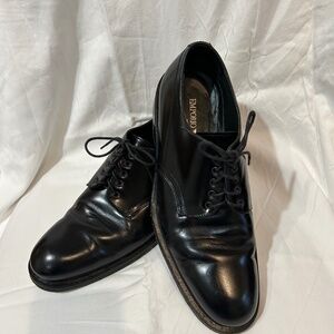 Men's  size 42 ( 8 1/2) Emporia Armani  Black Patent Leather Lace  Tuxedo shoes.